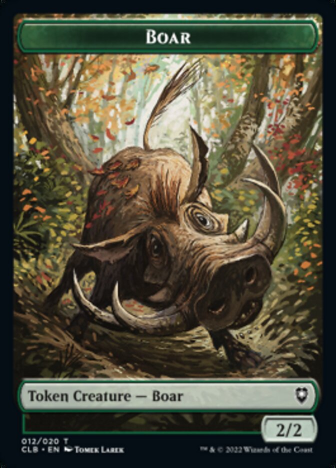 Treasure // Boar Double-sided Token [Commander Legends: Battle for Baldur's Gate Tokens] | Golgari Games