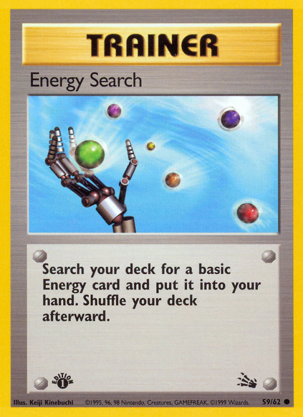 Energy Search (59/62) [Fossil 1st Edition] | Golgari Games