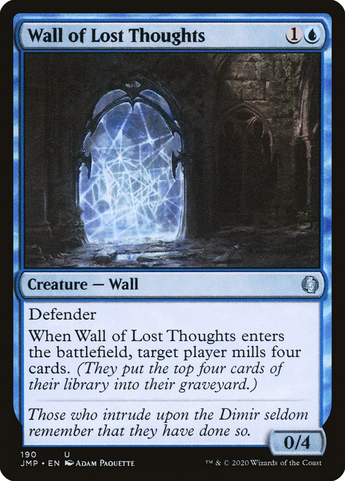 Wall of Lost Thoughts [Jumpstart] | Golgari Games