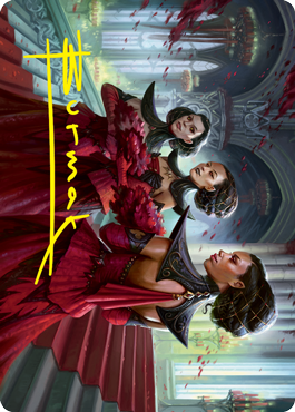 Olivia's Attendants Art Card (Gold-Stamped Signature) [Innistrad: Crimson Vow Art Series] | Local Legends