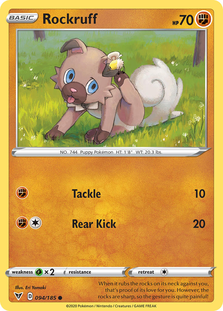 Rockruff (094/185) [Sword & Shield: Vivid Voltage] | Golgari Games