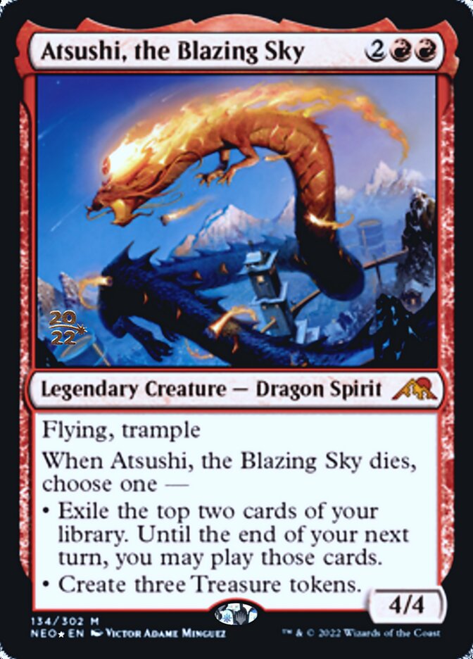 Atsushi, the Blazing Sky [Kamigawa: Neon Dynasty Prerelease Promos] | Golgari Games