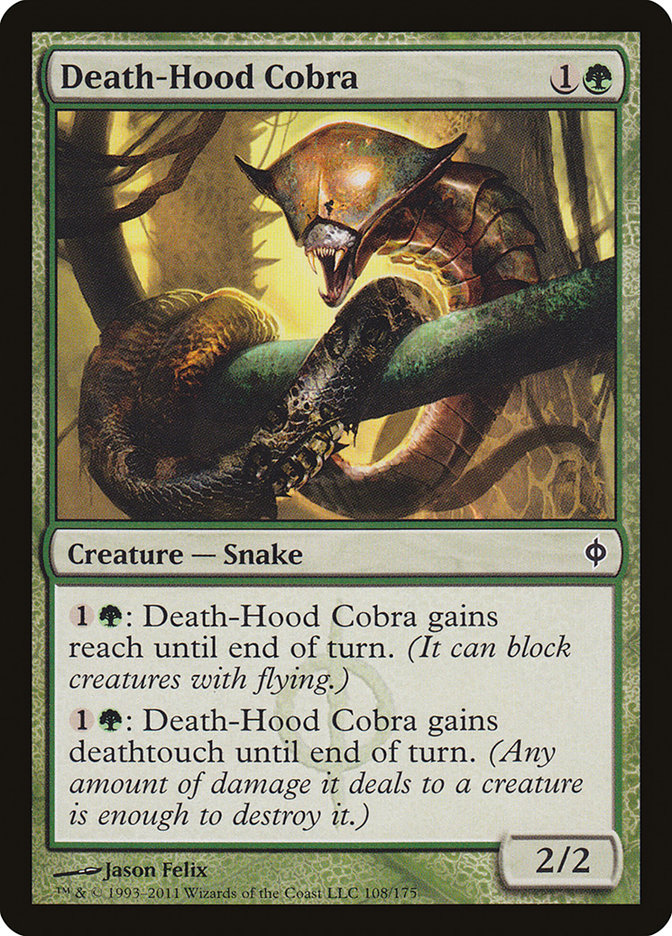 Death-Hood Cobra [New Phyrexia] | Golgari Games