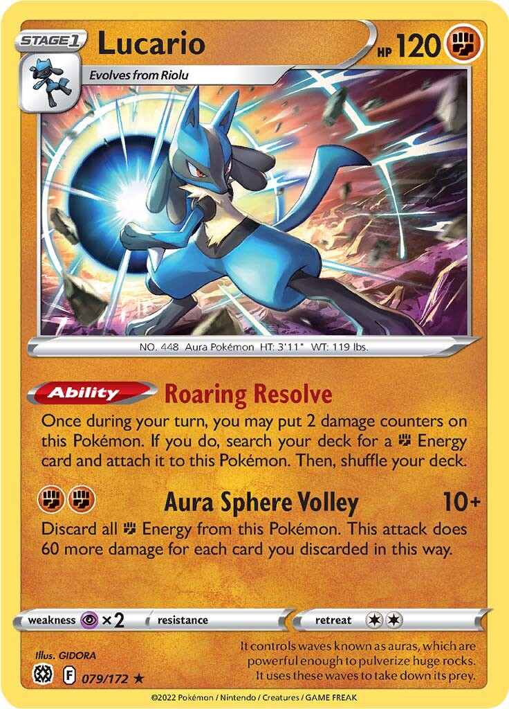 Lucario (079/172) (Theme Deck Exclusive) [Sword & Shield: Brilliant Stars] | Golgari Games