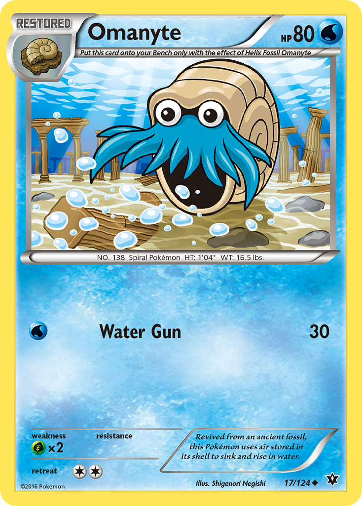 Omanyte (17/124) [XY: Fates Collide] | Golgari Games