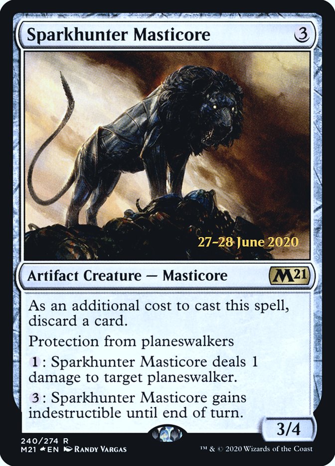 Sparkhunter Masticore [Core Set 2021 Prerelease Promos] | Golgari Games