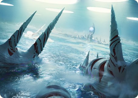 Seachrome Coast Art Card [Phyrexia: All Will Be One Art Series] | Local Legends