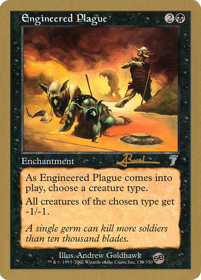 Engineered Plague (Antoine Ruel) (SB) [World Championship Decks 2001] | Golgari Games