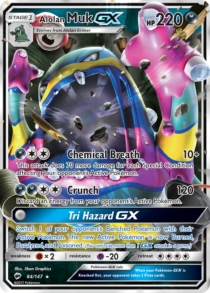 Alolan Muk GX (84/147) [Sun & Moon: Burning Shadows] | Golgari Games