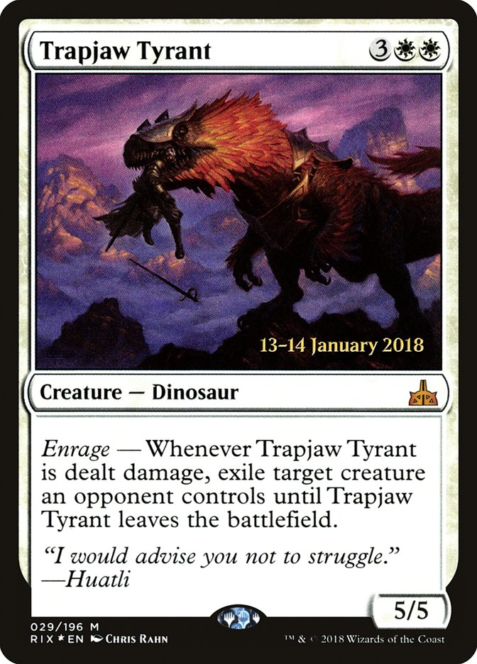 Trapjaw Tyrant [Rivals of Ixalan Prerelease Promos] | Golgari Games