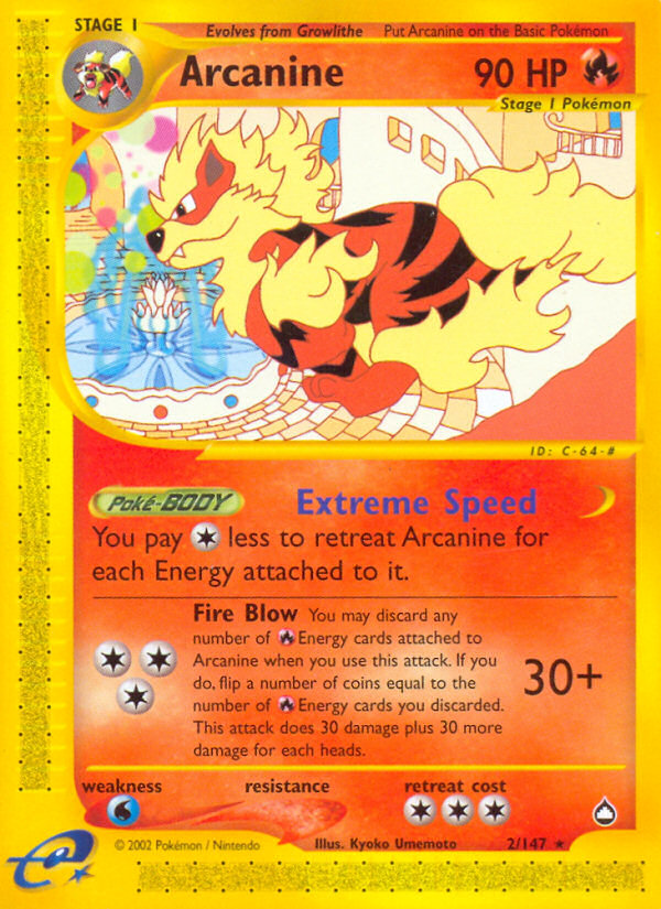 Arcanine (2/147) [Aquapolis] | Golgari Games