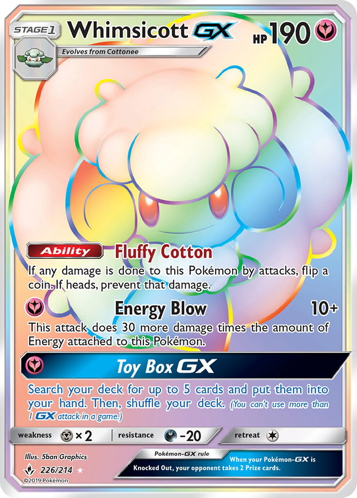 Whimsicott GX (226/214) [Sun & Moon: Unbroken Bonds] | Golgari Games