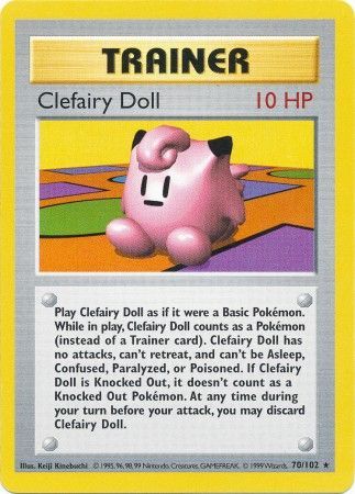 Clefairy Doll (70/102) [Base Set Shadowless Unlimited] | Golgari Games