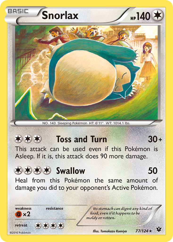 Snorlax (77/124) [XY: Fates Collide] | Golgari Games