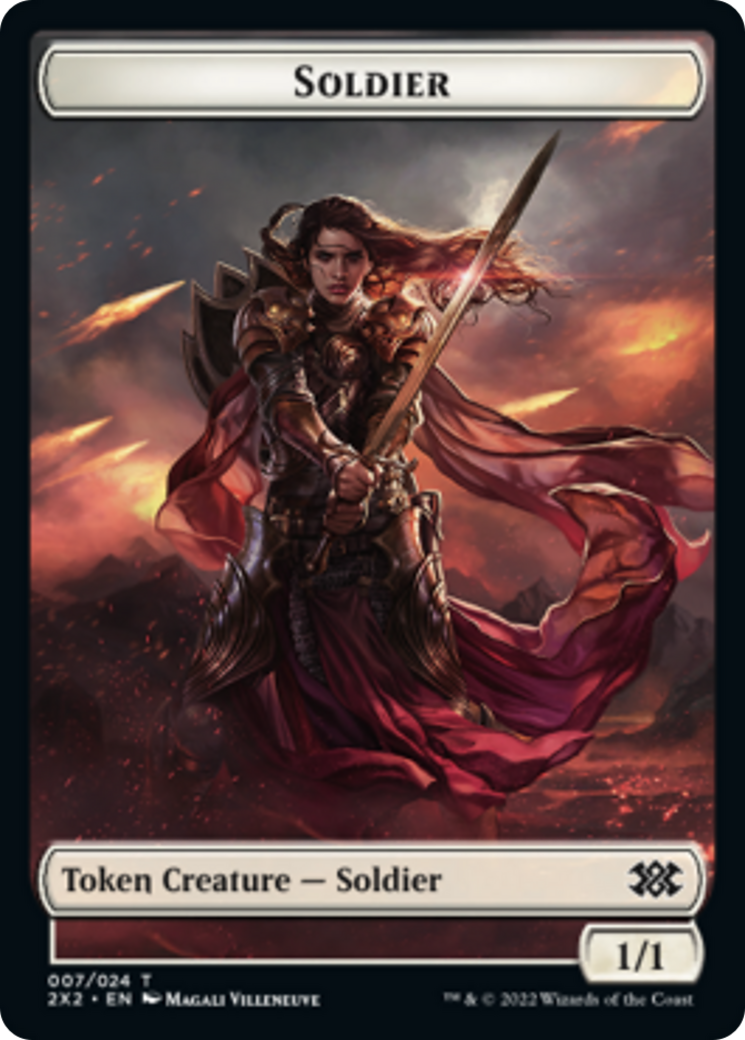 Elemental // Soldier Double-sided Token [Double Masters 2022 Tokens] | Golgari Games