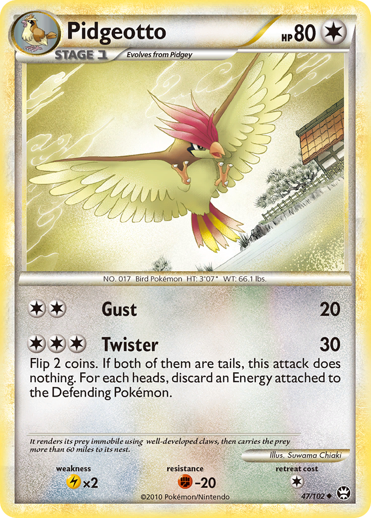 Pidgeotto (47/102) [HeartGold & SoulSilver: Triumphant] | Golgari Games