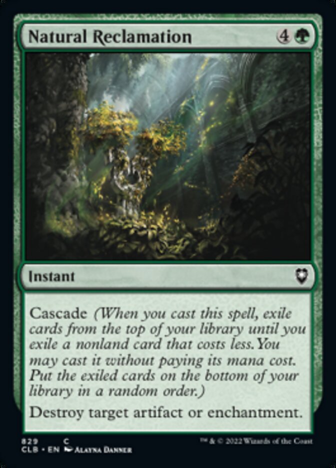 Natural Reclamation [Commander Legends: Battle for Baldur's Gate] | Local Legends