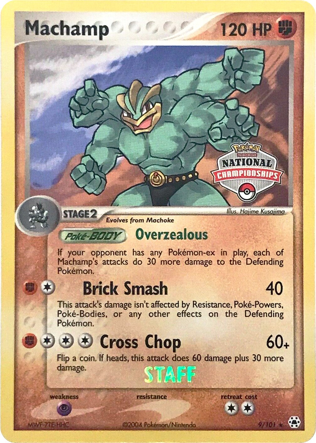 Machamp (9/101) (National Championships Promo) (Staff) [EX: Hidden Legends] | Golgari Games