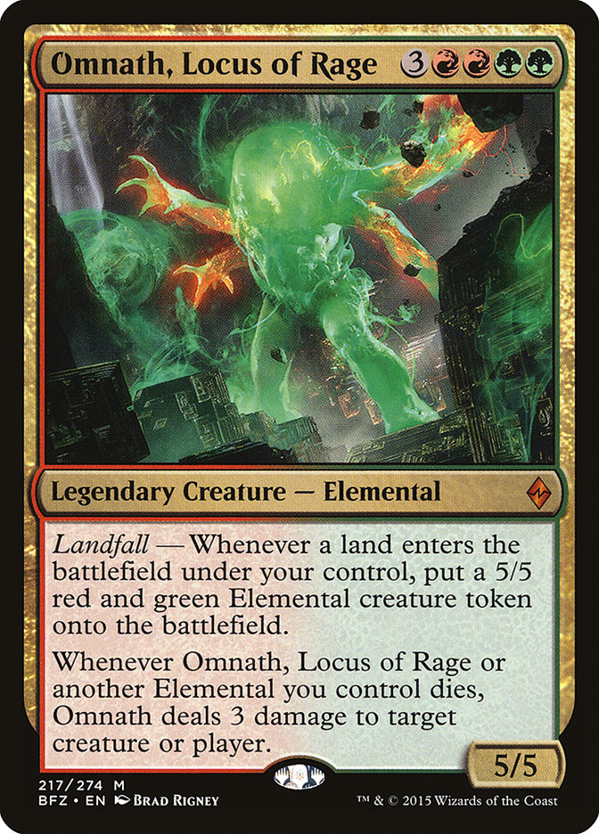 Omnath, Locus of Rage [Battle for Zendikar] | Golgari Games