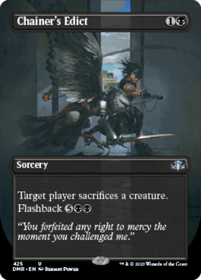 Chainer's Edict (Borderless Alternate Art) [Dominaria Remastered] | Local Legends
