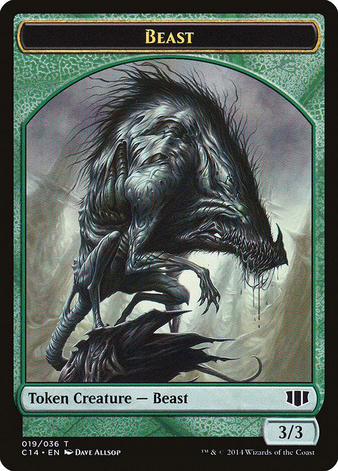 Elemental // Beast (019/036) Double-sided Token [Commander 2014 Tokens] | Golgari Games