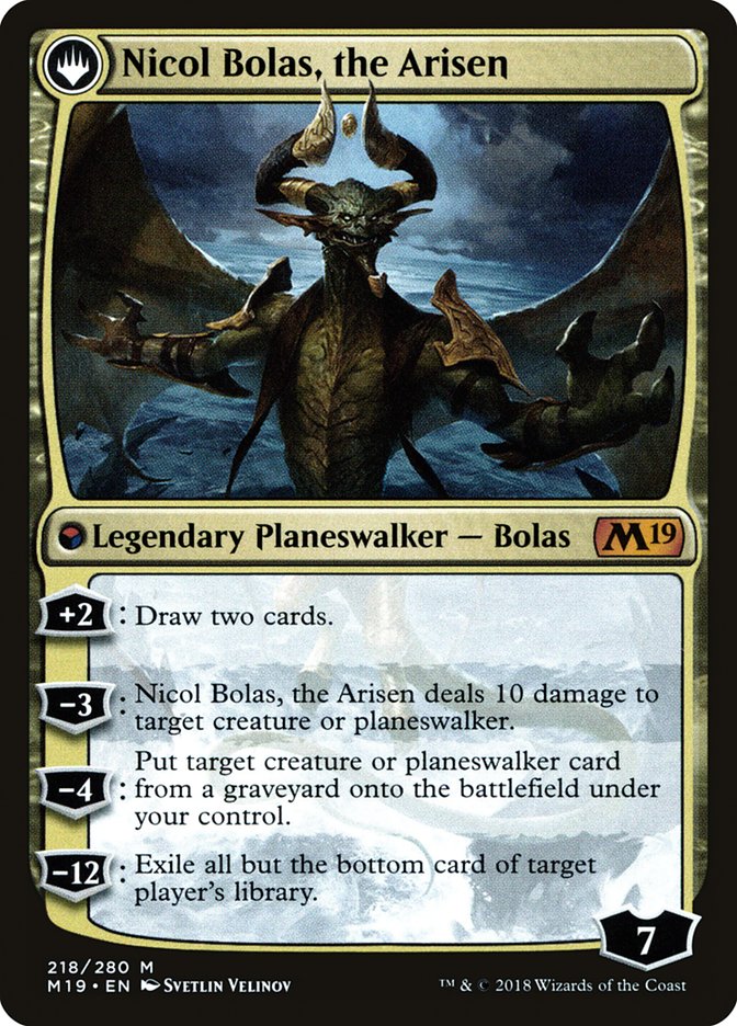 Nicol Bolas, the Ravager // Nicol Bolas, the Arisen [Core Set 2019 Prerelease Promos] | Golgari Games