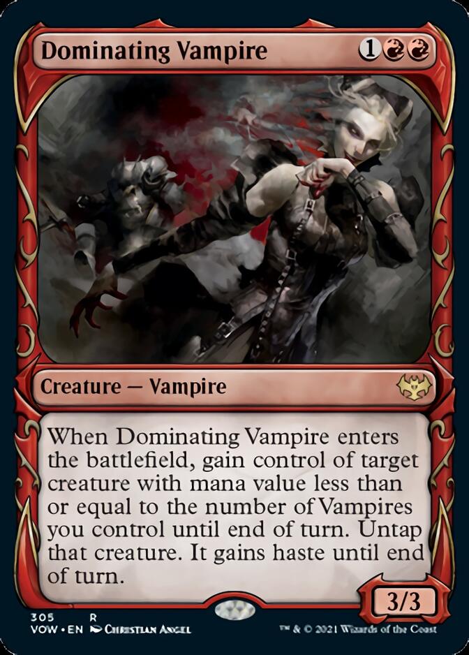 Dominating Vampire (Showcase Fang Frame) [Innistrad: Crimson Vow] | Local Legends