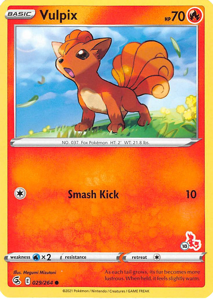 Vulpix (029/264) (Cinderace Stamp #18) [Battle Academy 2022] | Golgari Games