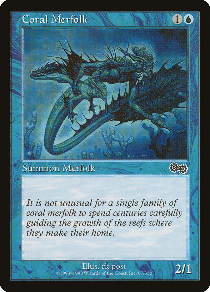 Coral Merfolk [Urza's Saga] | Golgari Games