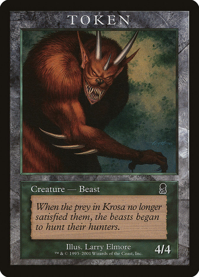 Beast Token [Magic Player Rewards 2001] | Golgari Games