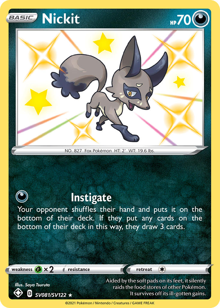 Nickit (SV081/SV122) [Sword & Shield: Shining Fates] | Local Legends