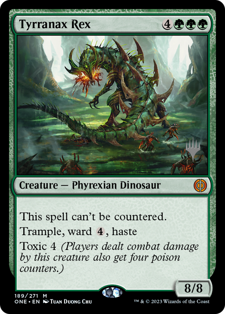 Tyrranax Rex (Promo Pack) [Phyrexia: All Will Be One Promos] | Golgari Games