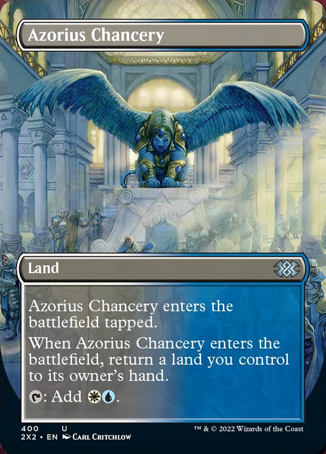 Azorius Chancery (Borderless Alternate Art) [Double Masters 2022] | Golgari Games