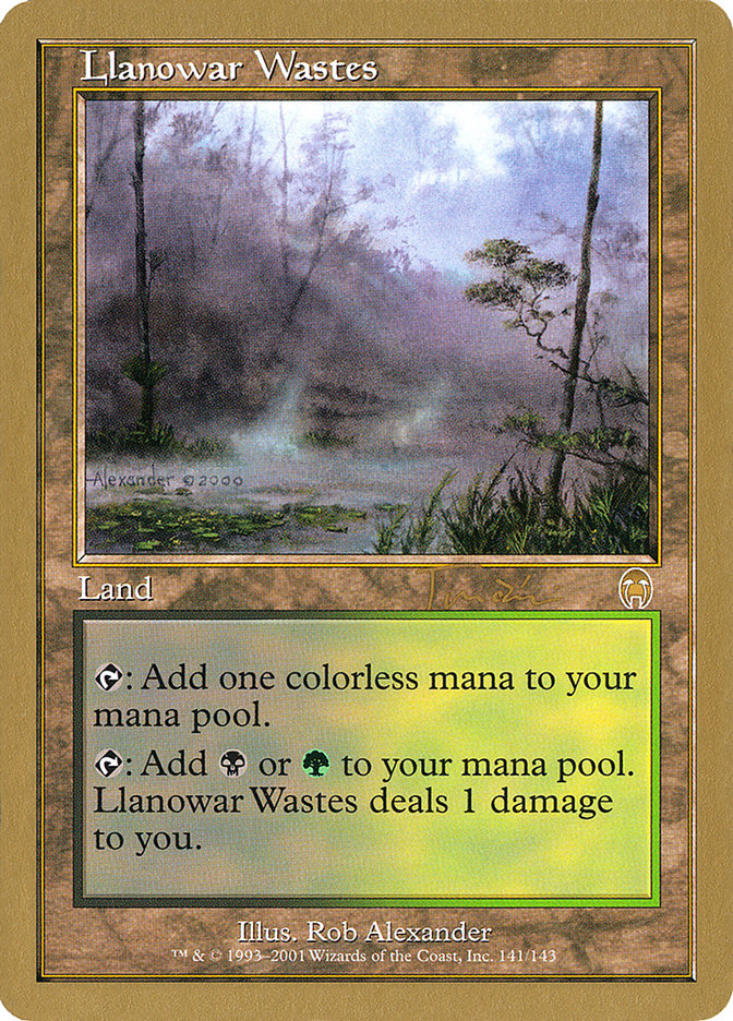 Llanowar Wastes (Jan Tomcani) [World Championship Decks 2001] | Golgari Games