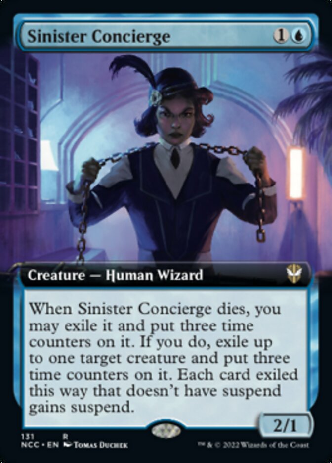 Sinister Concierge (Extended Art) [Streets of New Capenna Commander] | Local Legends