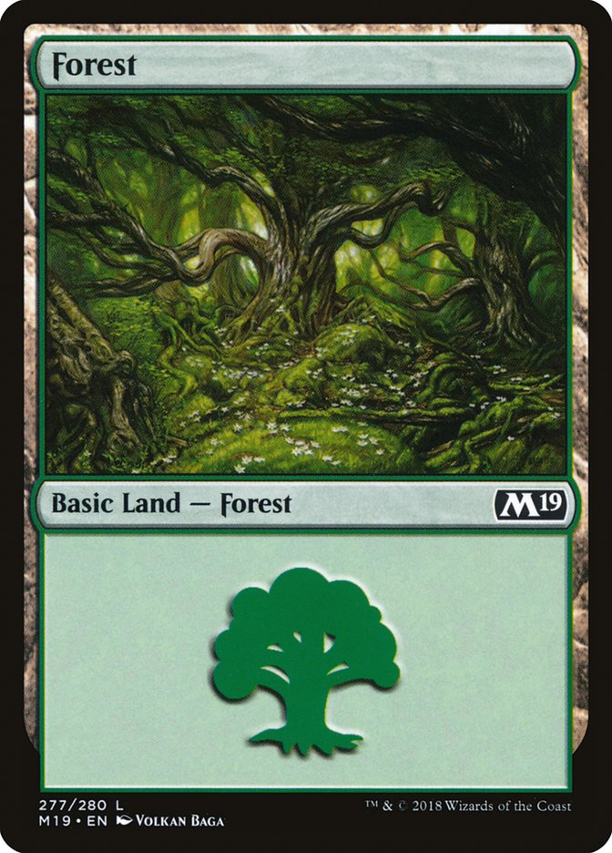 Forest (277) [Core Set 2019] | Golgari Games