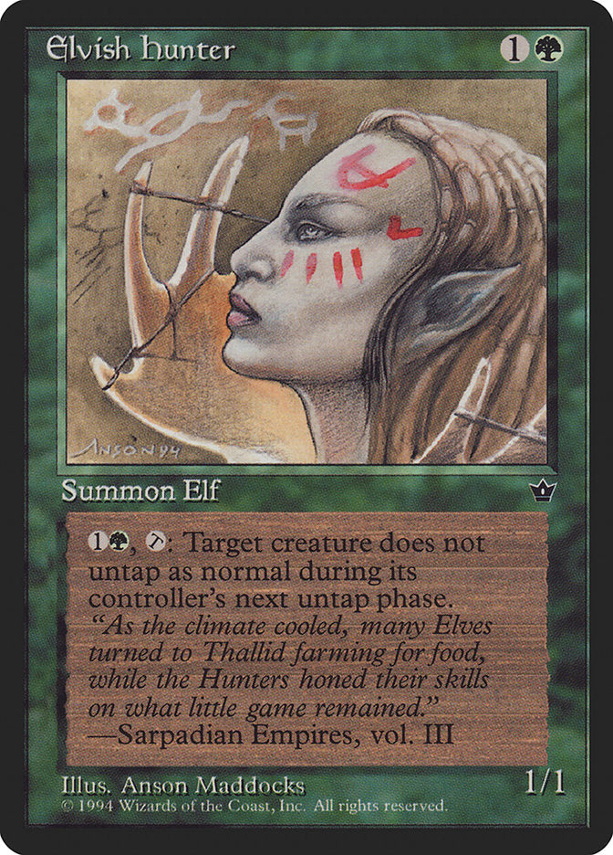 Elvish Hunter (Anson Maddocks) [Fallen Empires] | Local Legends