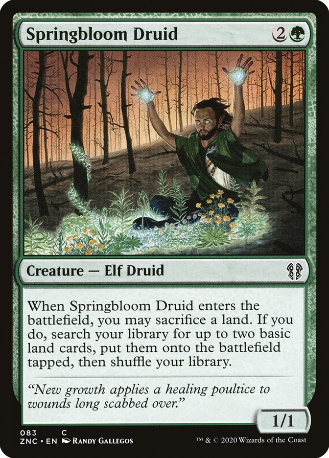 Springbloom Druid [Zendikar Rising Commander] | Golgari Games