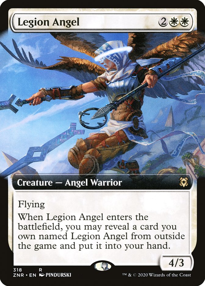 Legion Angel (Extended Art) [Zendikar Rising] | Golgari Games