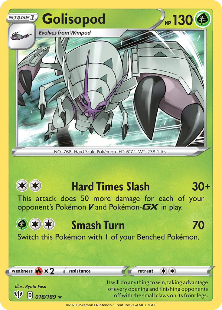 Golisopod (018/189) [Sword & Shield: Darkness Ablaze] | Golgari Games