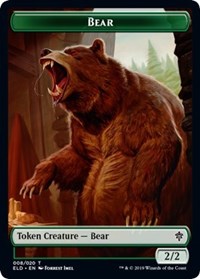 Bear // Food (17) Double-sided Token [Throne of Eldraine Tokens] | Golgari Games