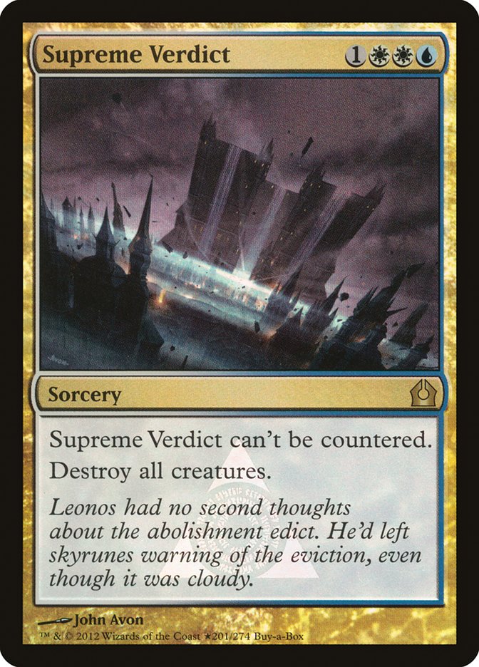 Supreme Verdict (Buy-A-Box) [Return to Ravnica Promos] | Local Legends
