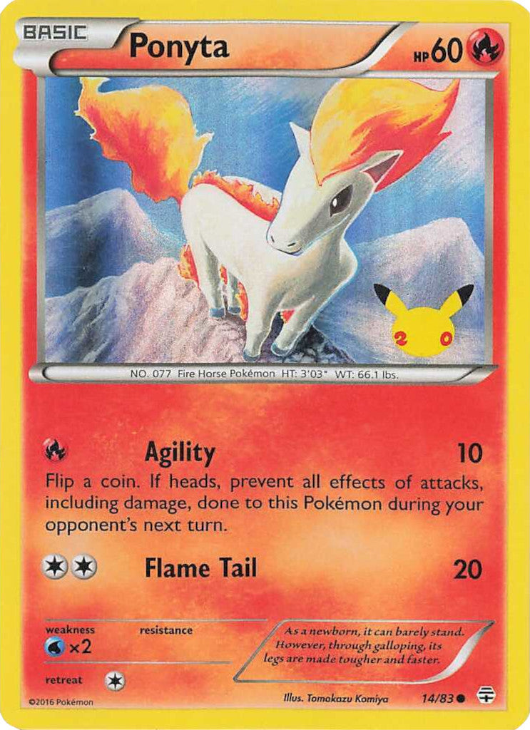 Ponyta (14/83) (20th Anniversary Stamp) [XY: Generations] | Golgari Games