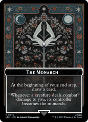 The Monarch // Treasure Double-Sided Token [The Lord of the Rings: Tales of Middle-Earth Commander Tokens] | Golgari Games