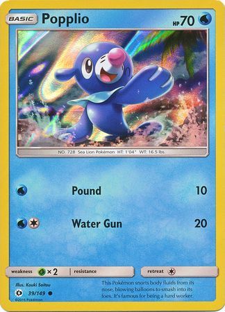 Popplio (39/149) (Water Web Holo) [Sun & Moon: Base Set] | Golgari Games