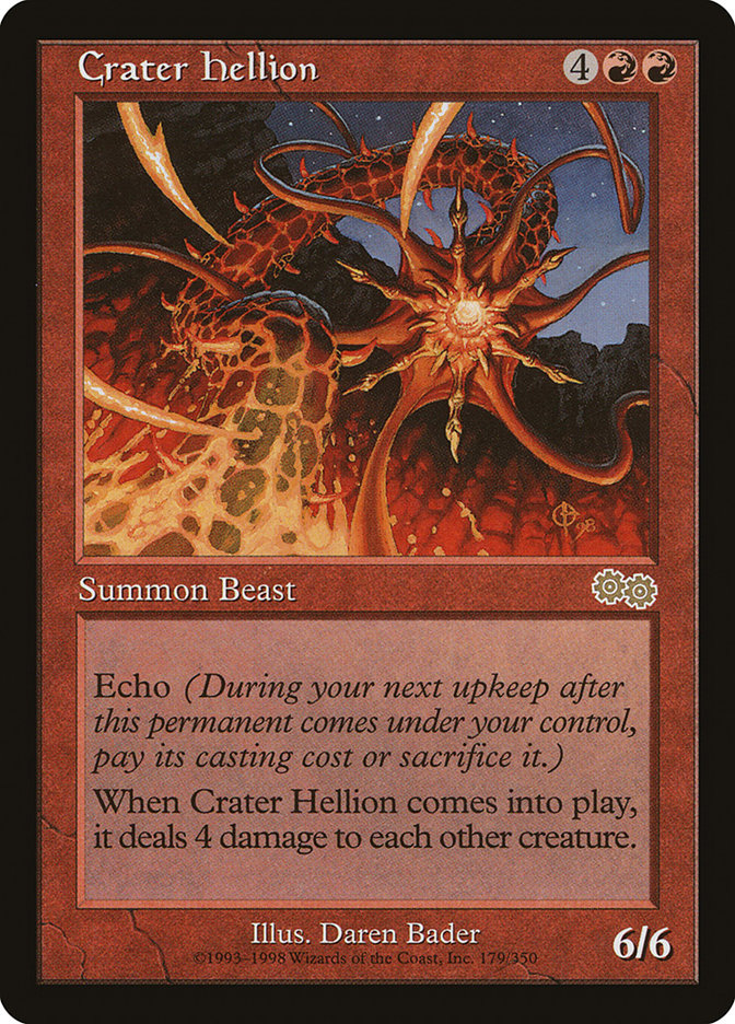 Crater Hellion [Urza's Saga] | Golgari Games