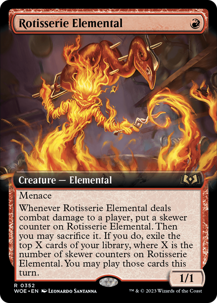 Rotisserie Elemental (Extended Art) [Wilds of Eldraine] | Golgari Games