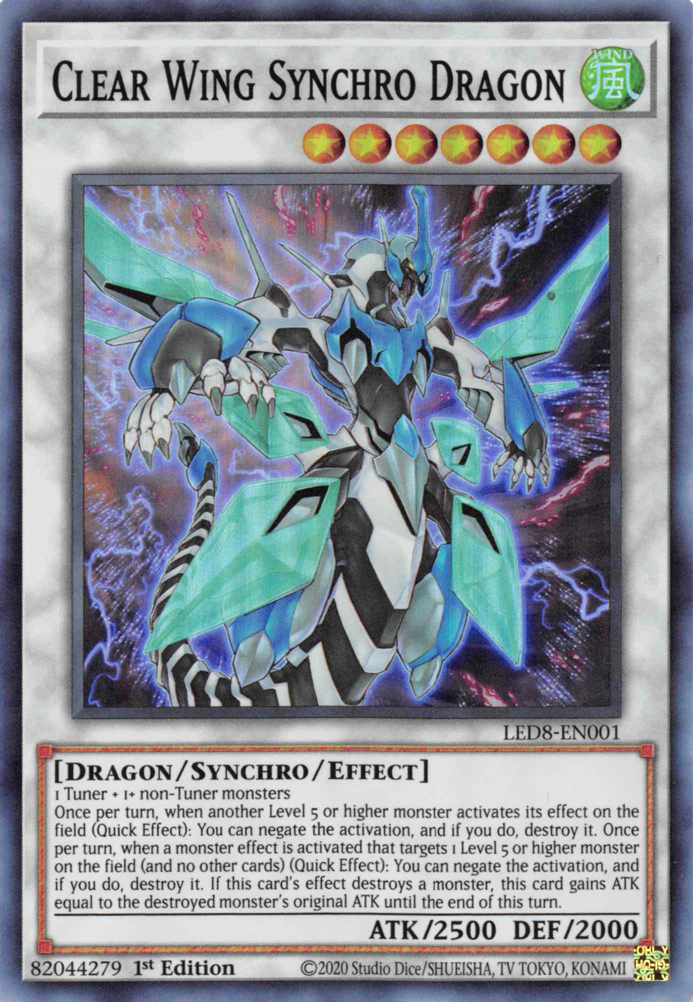 Clear Wing Synchro Dragon [LED8-EN001] Super Rare | Golgari Games