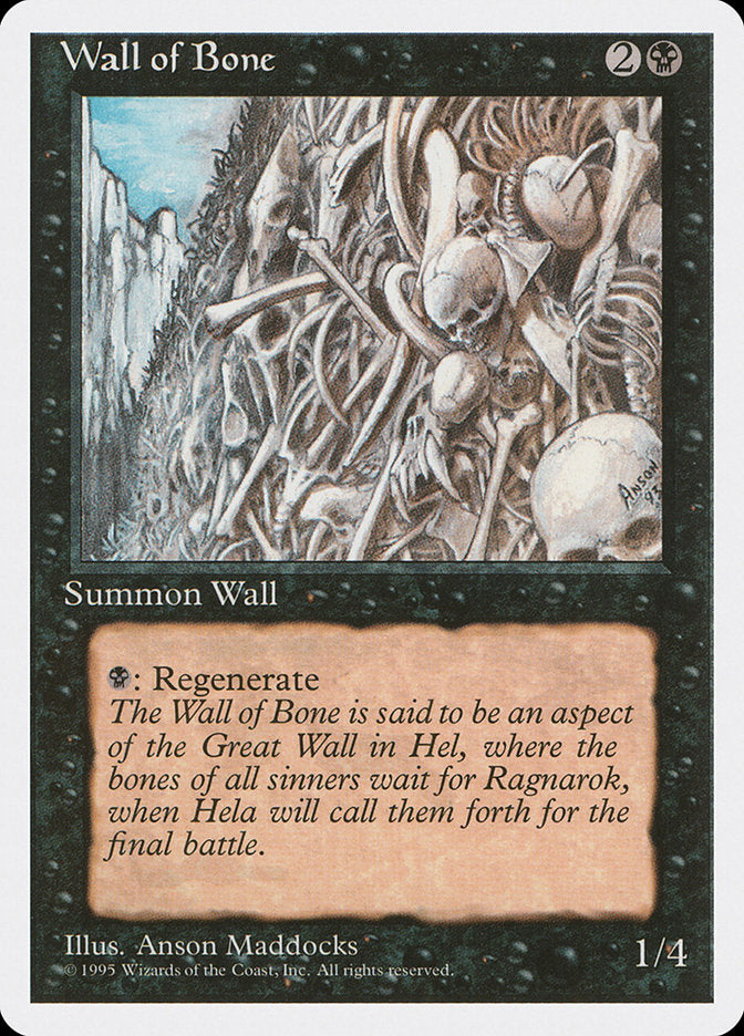 Wall of Bone [Fourth Edition] | Golgari Games