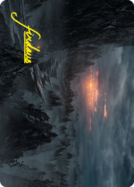 Sundown Pass Art Card (Gold-Stamped Signature) [Innistrad: Crimson Vow Art Series] | Local Legends